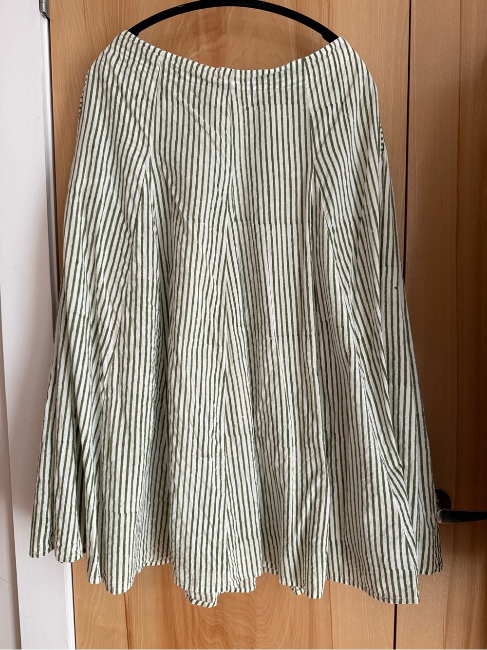 Lekha Skirt in Olive stripe
